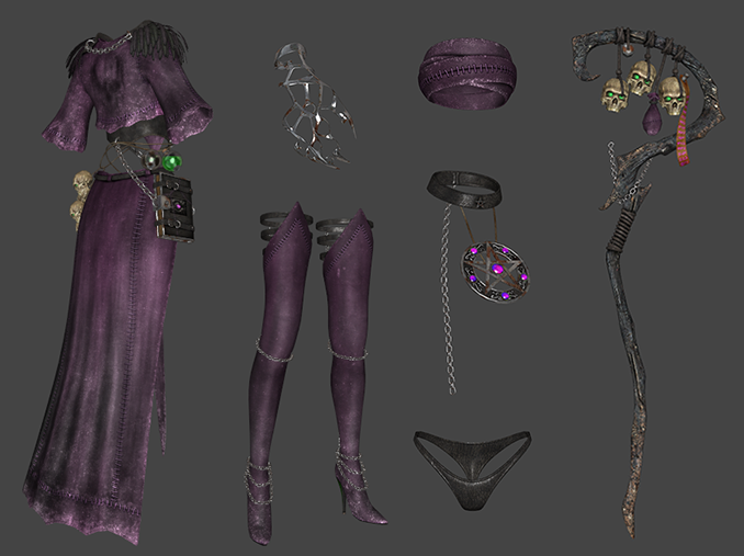 Скачать Skyrim SE "Роба Некроманта" - Одежда