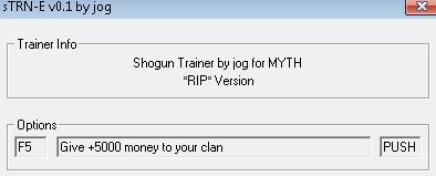 Shogun: Total War: Trainer (+1: Gold / Gold) [1.0] {jog}