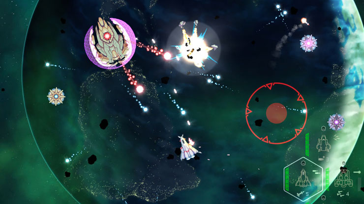 Xenoraid от авторов Crimsonland – космический Shoot'em up, где мы управляем четырьмя кораблями