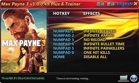 Max Payne 3: Trainer (+6) [1.0.0.49] {FLiNG}
