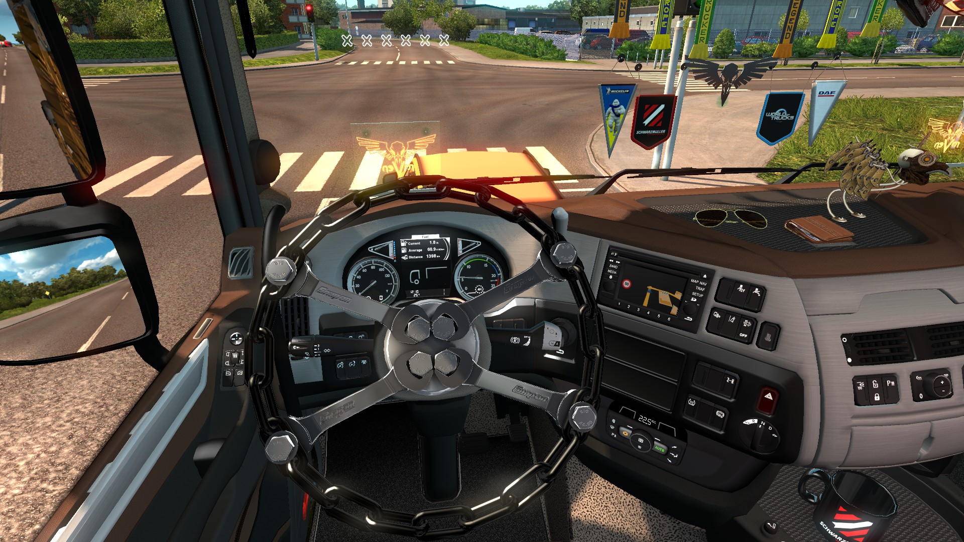 Скачать Euro Truck Simulator 2 "Новый руль-цепь для грузовиков" [1.45 ...