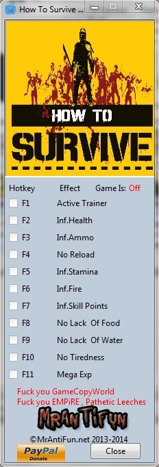 How to Survive: Trainer (+10) [Build Oct-21-2014] {MrAntiFun}