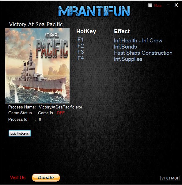 Victory At Sea Pacific: Trainer (+4) [1.4.0] {MrAntiFun}