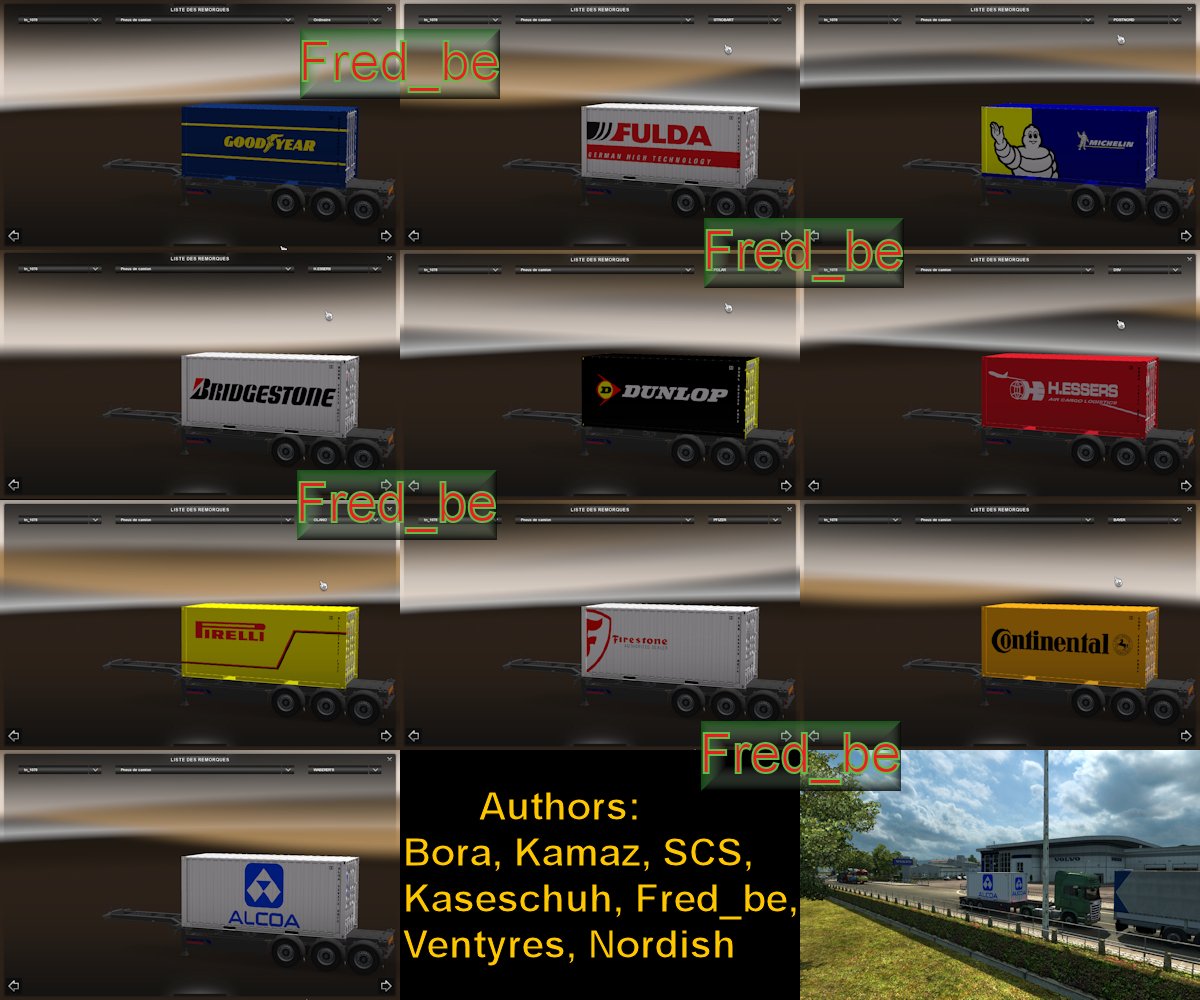 Скачать ETS 2 "Пак прицепов "Контейнер" - Геймплей