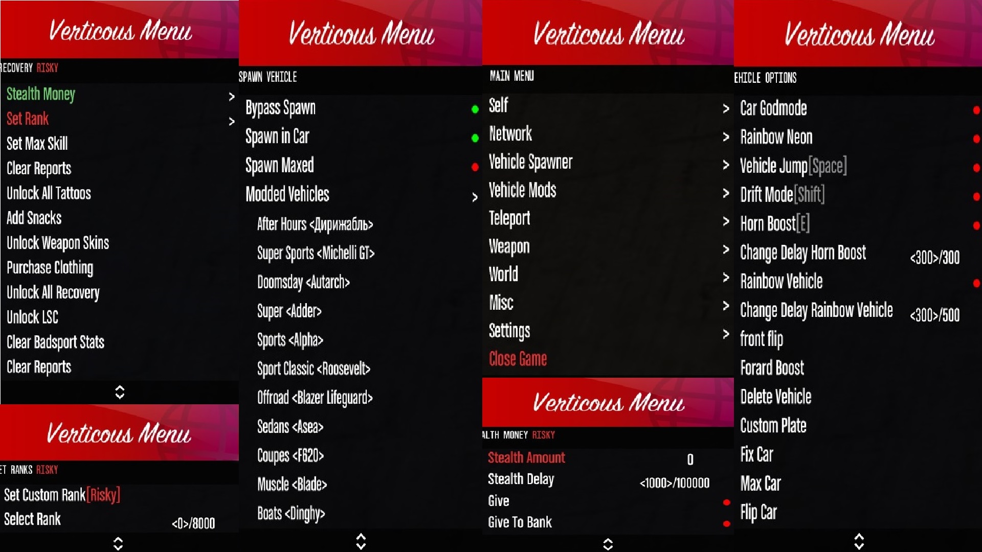 Grand Theft Auto 5 (GTA V): Cheat (Verticous v3.6) [1.44]
