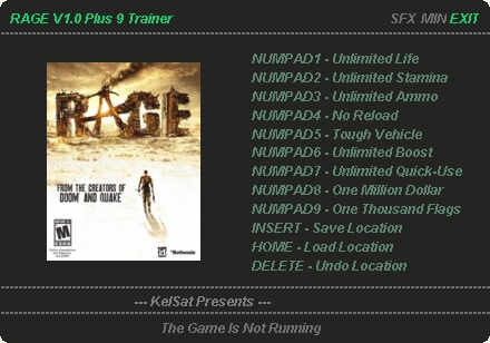 Rage: Trainer (+9) [1.0] {KelSat}
