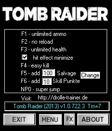 Tomb Raider (2013): Trainer (+7) [1.0.722.3] {dR.oLLe}