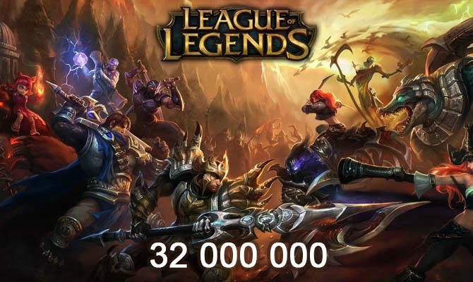 League of Legends - максимально количесвто игровок - 32 000 000, Интересные факты о играх