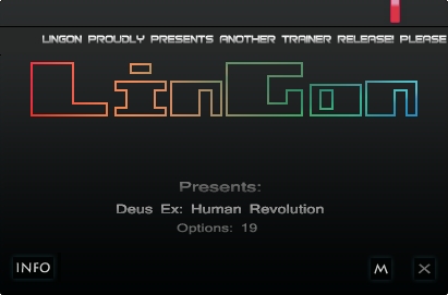 Deus Ex &#8211; Human Revolution: Trainer (+19) [1.2.630.0] {LinGon}
