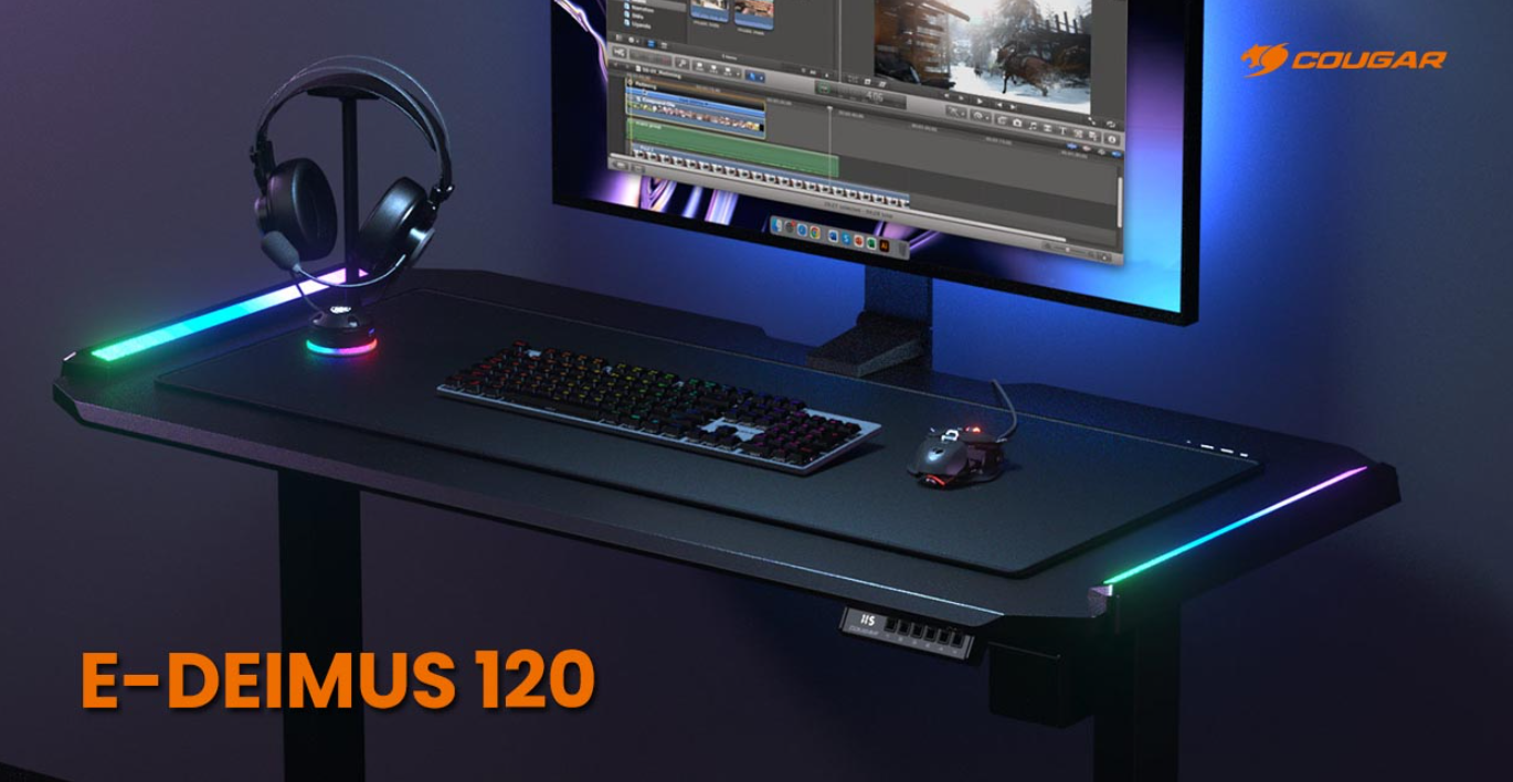 Cougar анонсировала игровой стол E-DEIMUS 120 с электрической регулировкой